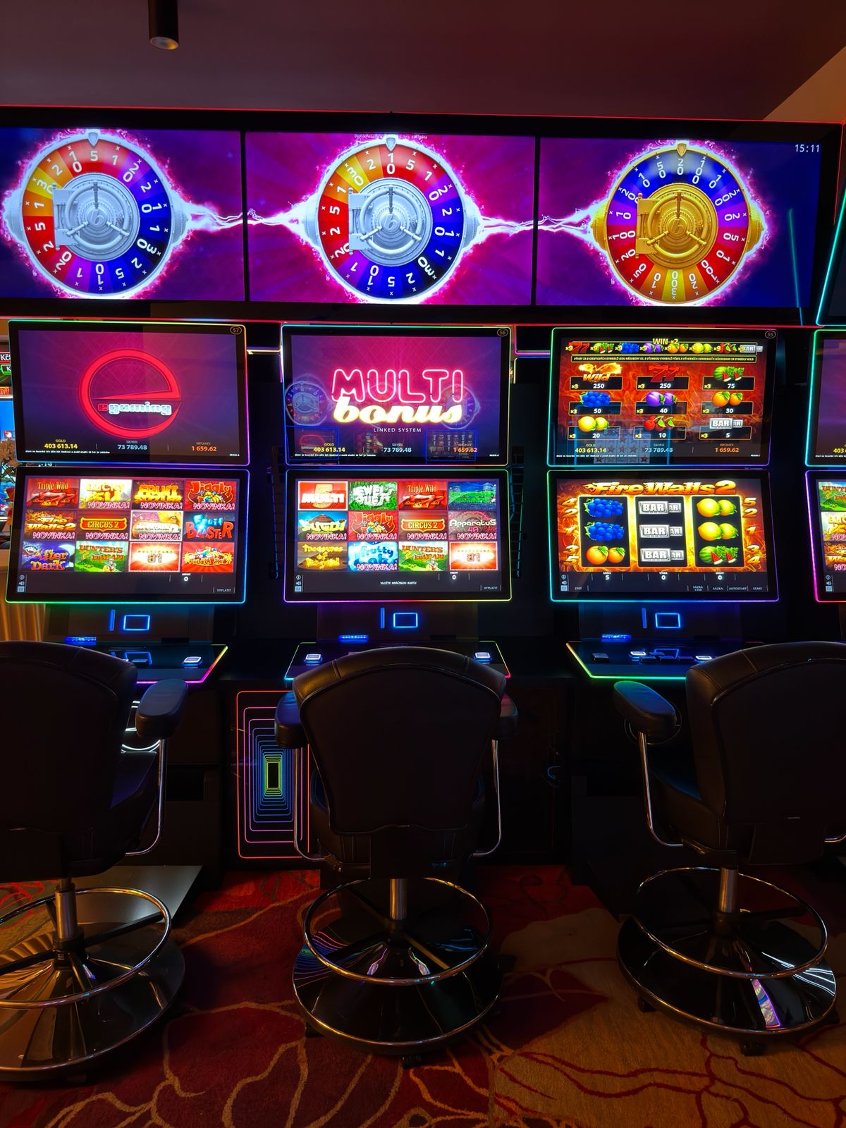 Nové automaty eflat 32" v Casinu Thermal