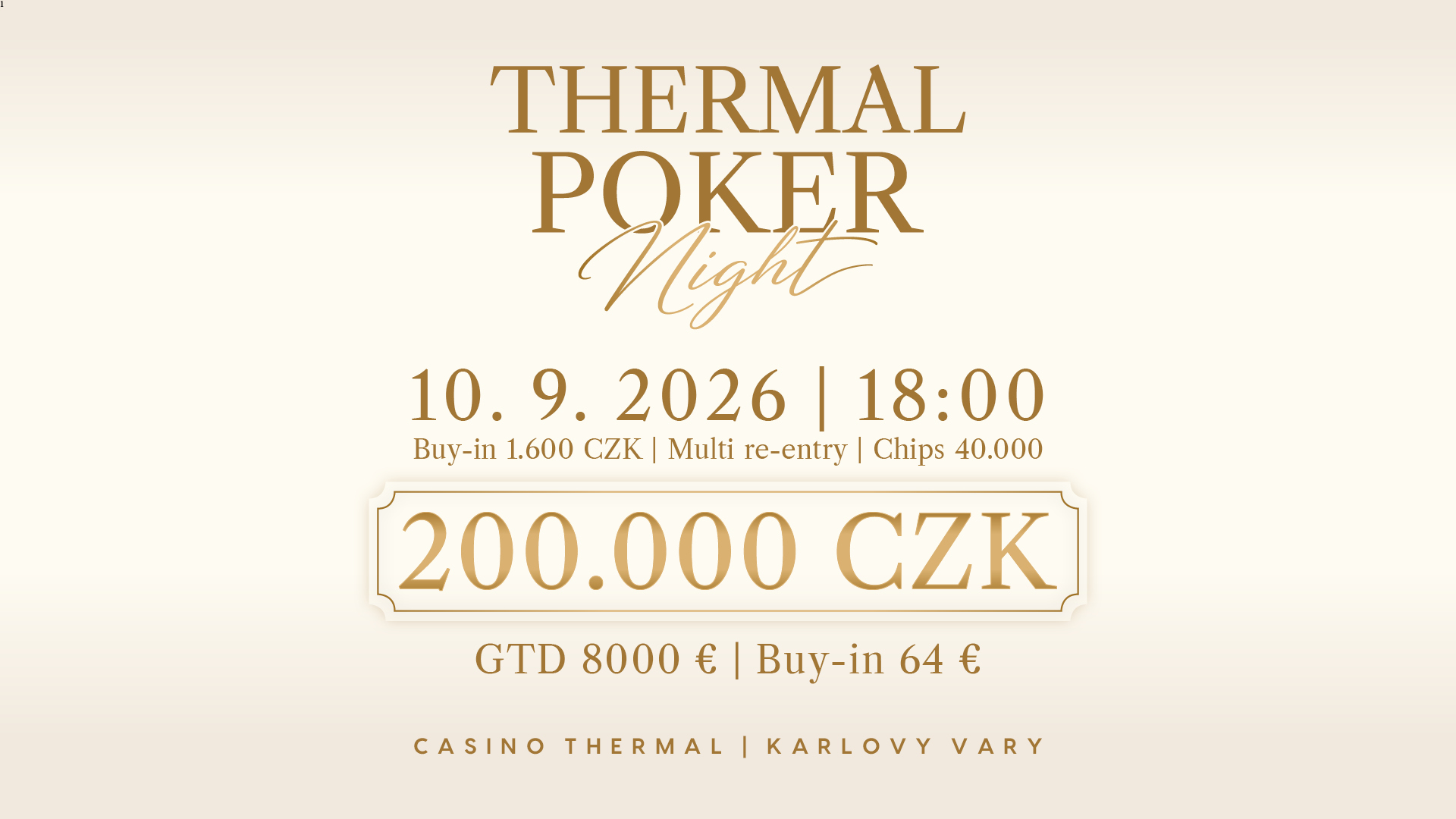 Thermal Poker Night — 10. 9. 2026