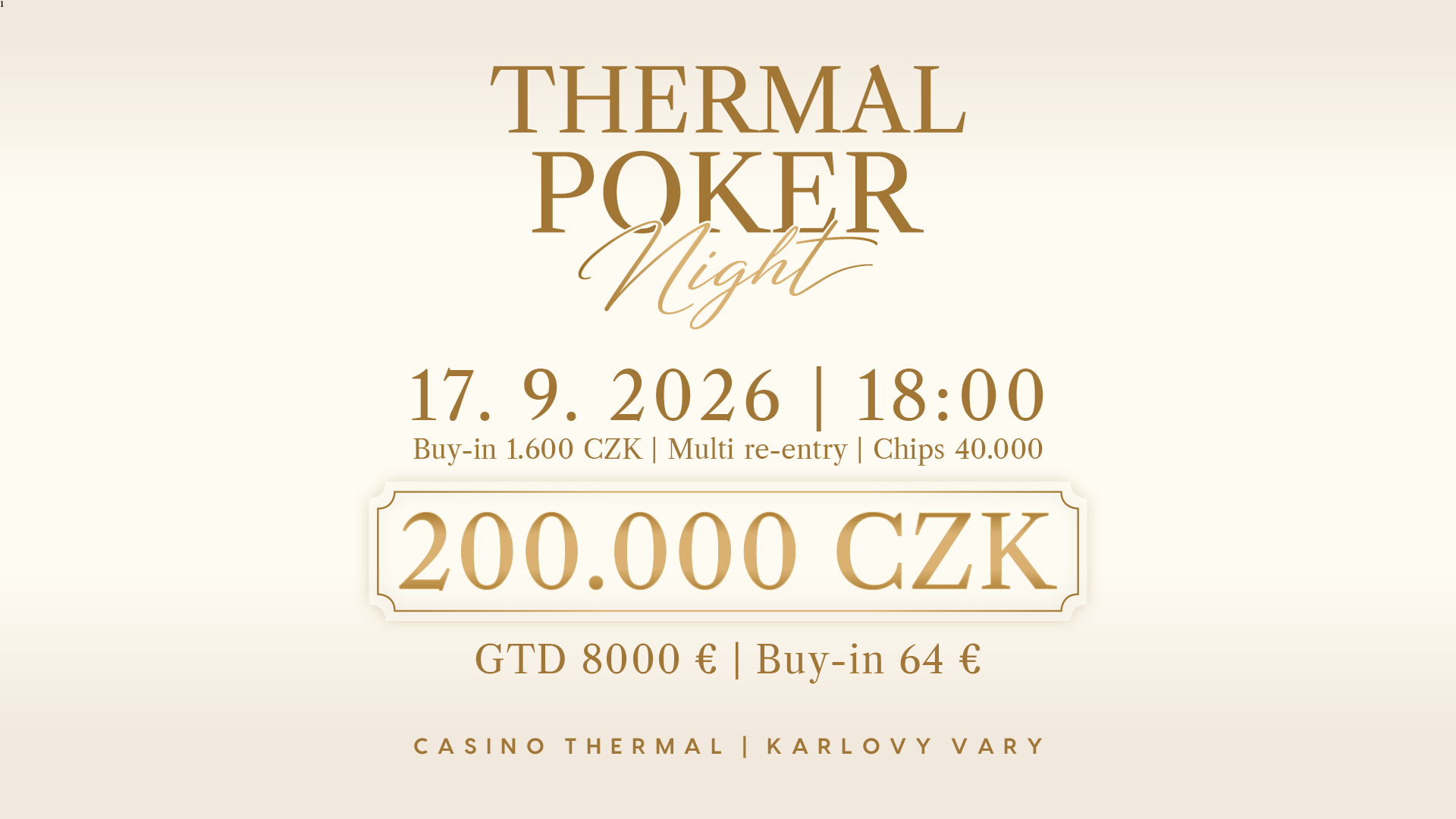 Thermal Poker Night — 17. 9. 2026