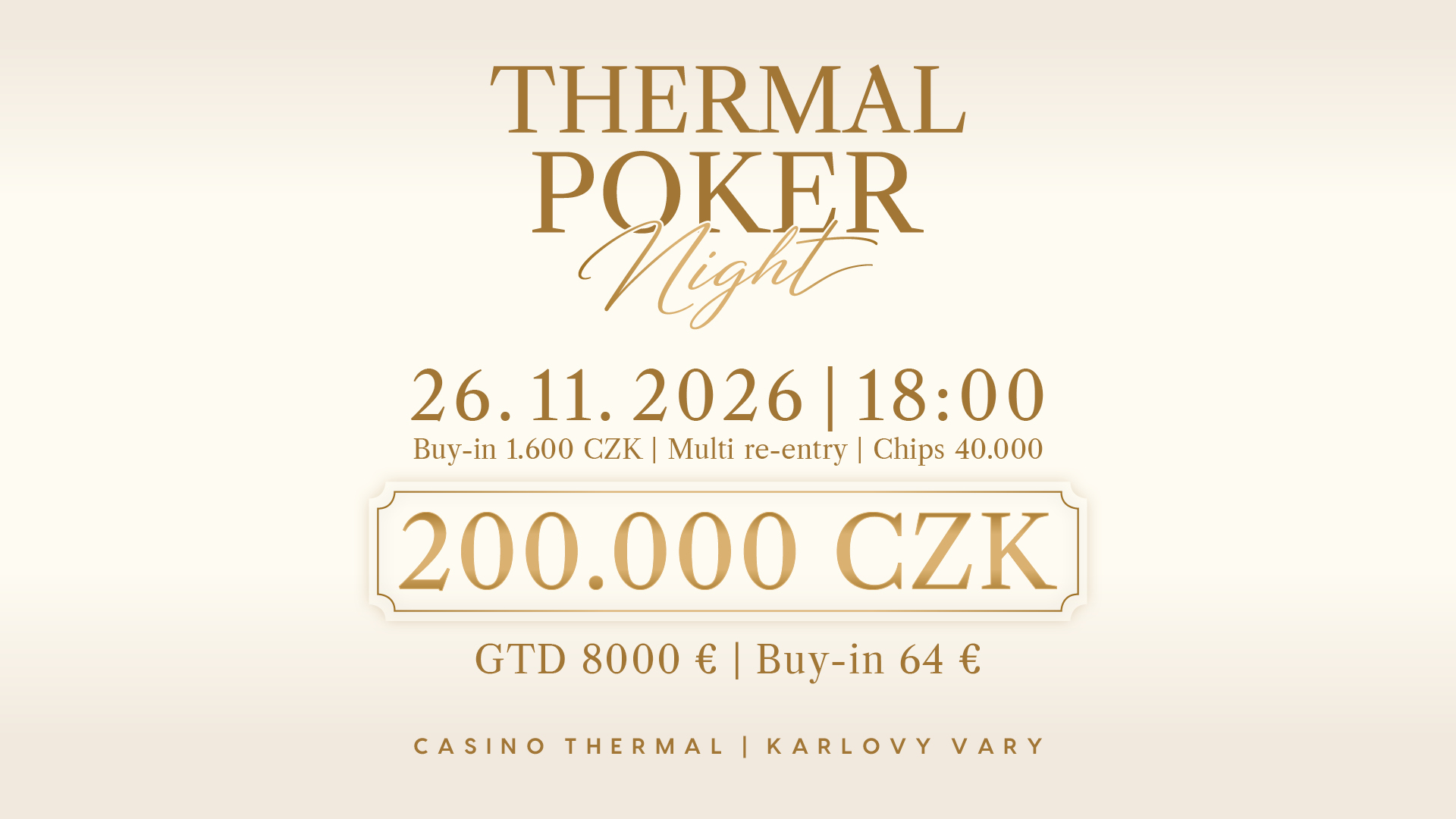 Thermal Poker Night — 26. 11. 2026