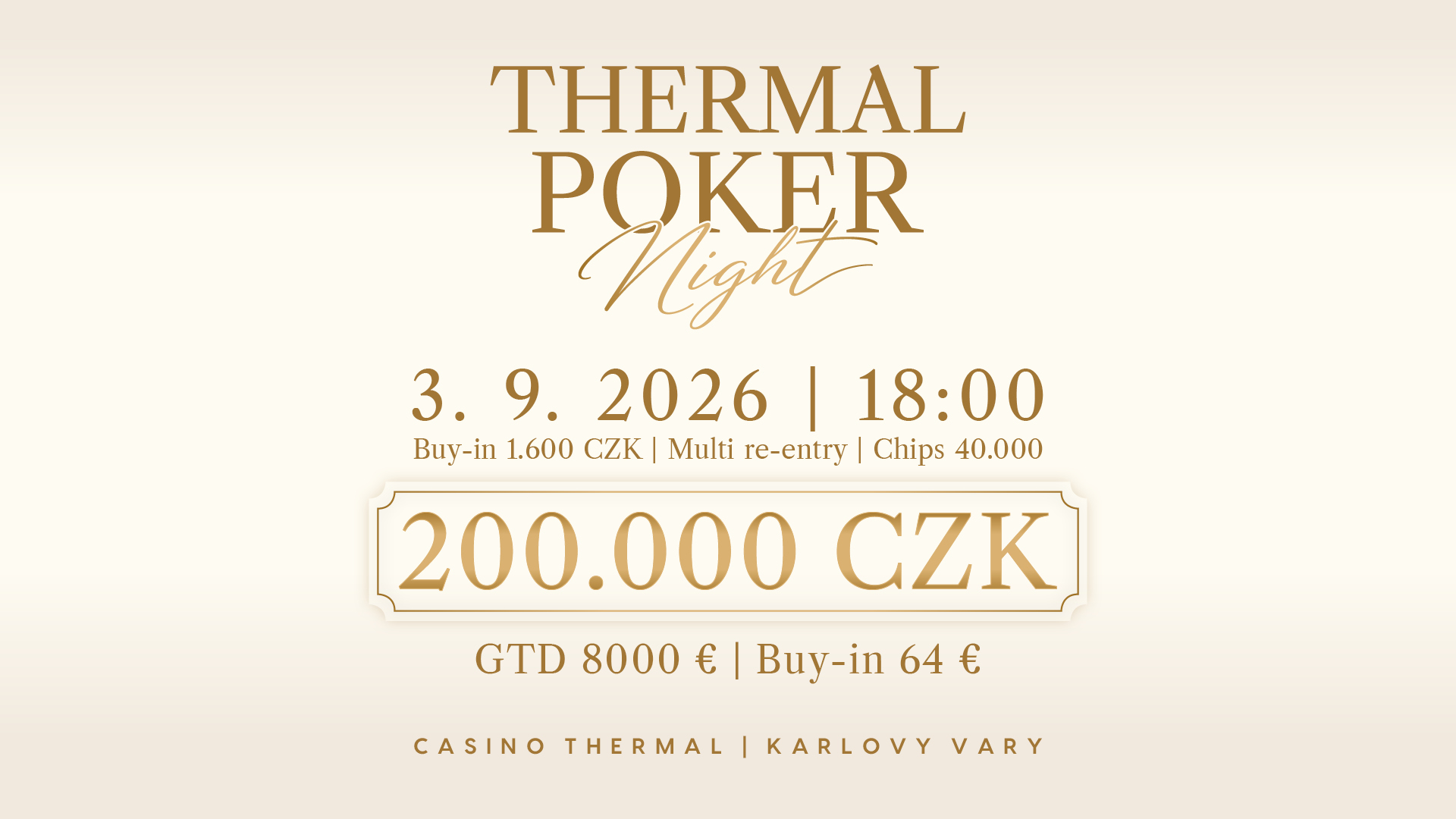 Thermal Poker Night — September 3, 2026