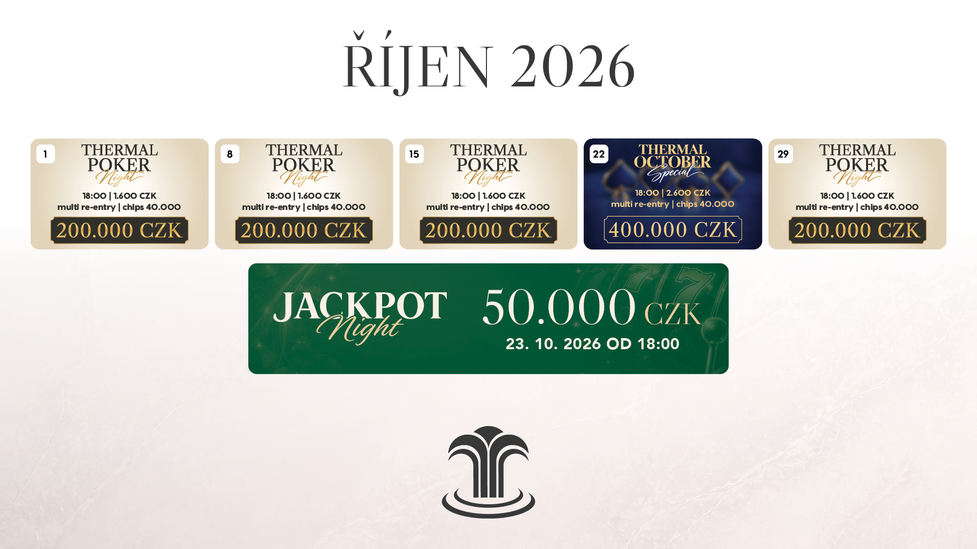 Poker v říjnu 2026 v Casinu Thermal